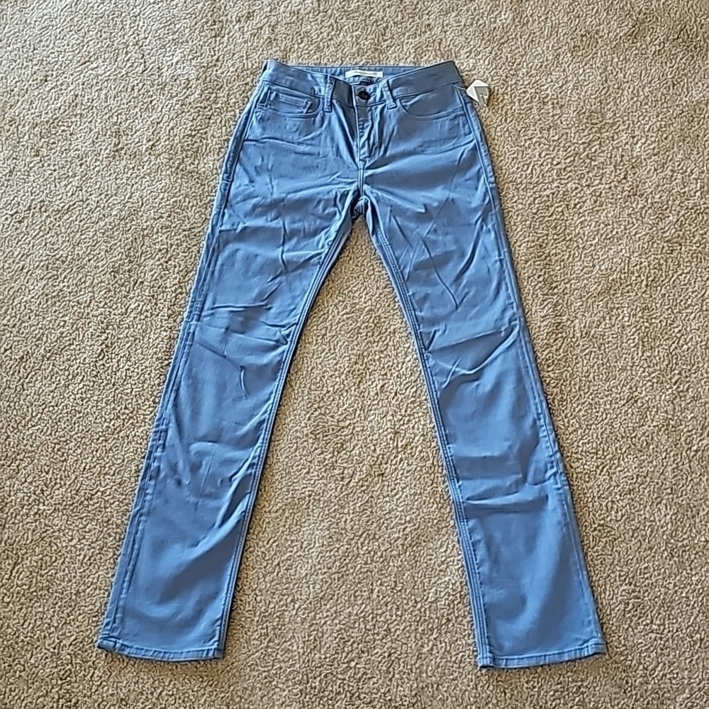 Mavi Kendra High Rise Straight Leg Chino Pants Blue 27